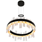 1246P32-101 Guadiana 32 in LED Black Chandelier