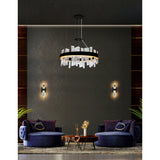 1246P32-101 Guadiana 32 in LED Black Chandelier