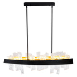 1246P39-101 Guadiana 39 in LED Black Chandelier