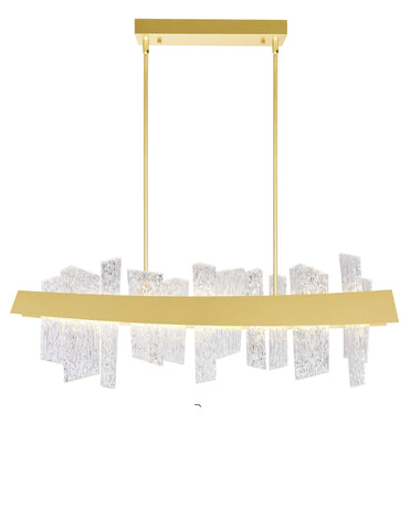 1246P39-602 Guadiana 39 in LED Satin Gold Chandelier