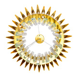 1247P20-12-602 Cityscape 12 Light Chandelier With Satin Gold Finish