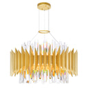 1247P20-12-602 Cityscape 12 Light Chandelier With Satin Gold Finish