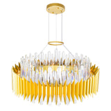 1247P28-18-602 Cityscape 18 Light Chandelier With Satin Gold Finish