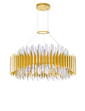 1247P28-18-602 Cityscape 18 Light Chandelier With Satin Gold Finish