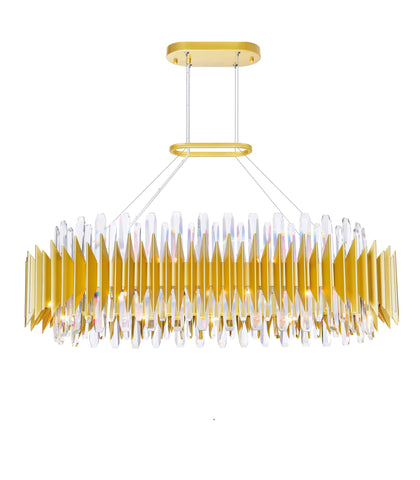 1247P39-20-602-O Cityscape 20 Light Chandelier With Satin Gold Finish