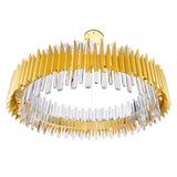 1247P39-24-602 Cityscape 24 Light Chandelier With Satin Gold Finish