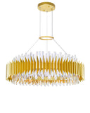 1247P39-24-602 Cityscape 24 Light Chandelier With Satin Gold Finish