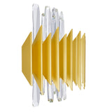 1247W24-7-602 Cityscape 7 Light Wall Sconce With Satin Gold Finish