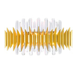 1247W24-7-602 Cityscape 7 Light Wall Sconce With Satin Gold Finish