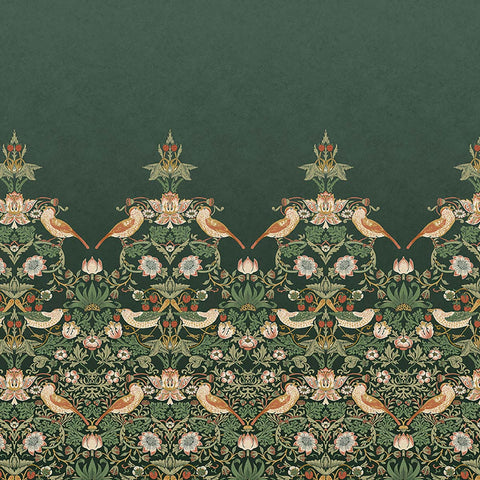 125310FXST William Morris Strawberry Thief Green Mural 
