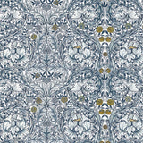 125400FXST William Morris African Marigold Blue Mural