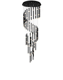 1262P30-54-101 Flute 54 Light LED Chandelier With Black Finish