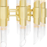 1269P24-24-602 Croissant 24 Light Chandelier With Satin Gold Finish