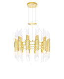 1269P24-24-602 Croissant 24 Light Chandelier With Satin Gold Finish