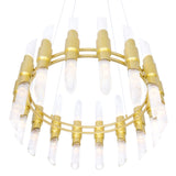 1269P32-32-602 Croissant 32 Light Chandelier With Satin Gold Finish