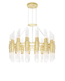 1269P32-32-602 Croissant 32 Light Chandelier With Satin Gold Finish