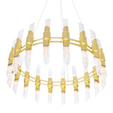 1269P40-36-602 Croissant 36 Light Chandelier With Satin Gold Finish