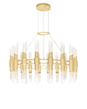 1269P40-36-602 Croissant 36 Light Chandelier With Satin Gold Finish