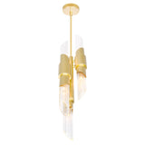 1269P7-6-602 Croissant 6 Light Pendant With Satin Gold Finish