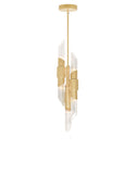 1269P7-6-602 Croissant 6 Light Pendant With Satin Gold Finish