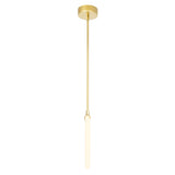 1273P10-1-602 Hoops 1 Light LED Pendant With Satin Gold Finish