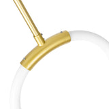 1273P10-1-602 Hoops 1 Light LED Pendant With Satin Gold Finish