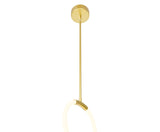 1273P10-1-602 Hoops 1 Light LED Pendant With Satin Gold Finish