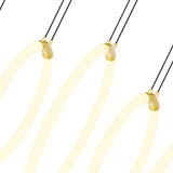 1273P23-5-602-RC Hoops 5 Light LED Chandelier With Satin Gold Finish