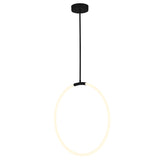 1273P24-1-101 Hoops 1 Light LED Chandelier With Black Finish