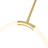 1273P24-1-602 Hoops 1 Light LED Chandelier With Satin Gold Finish