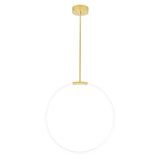 1273P24-1-602 Hoops 1 Light LED Chandelier With Satin Gold Finish