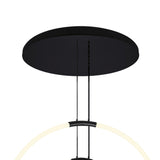 1273P35-6-101-R Hoops 6 Light LED Chandelier With Black Finish