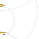 1273P35-6-602-R Hoops 6 Light LED Chandelier With Satin Gold Finish