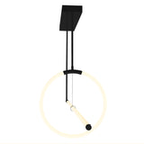 1273P40-2-101-RC Hoops 2 Light LED Chandelier With Black Finish