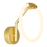 1273W10-1-602 Hoops 1 Light LED Wall Sconce With Satin Gold Finish