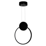 1297P10-1-101 Pulley 10 in LED Black Mini Pendant