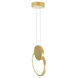 1297P10-1-602 Pulley 10 in LED Satin Gold Mini Pendant