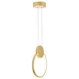 1297P10-1-602 Pulley 10 in LED Satin Gold Mini Pendant