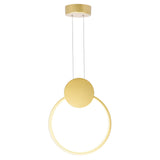 1297P10-1-602 Pulley 10 in LED Satin Gold Mini Pendant