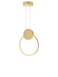 1297P10-1-602 Pulley 10 in LED Satin Gold Mini Pendant