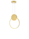 1297P12-1-602 Pulley 12 in LED Satin Gold Mini Pendant