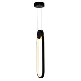 1297P4-1-101 Pulley 4 in LED Black Mini Pendant