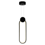 1297P4-1-101 Pulley 4 in LED Black Mini Pendant