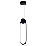 1297P4-1-101 Pulley 4 in LED Black Mini Pendant