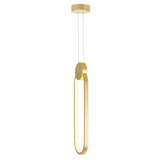 1297P4-1-602 Pulley 4 in LED Satin Gold Mini Pendant