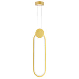 1297P4-1-602 Pulley 4 in LED Satin Gold Mini Pendant