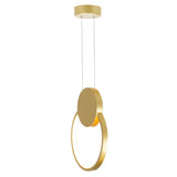 1297P8-1-602 Pulley 8 in LED Satin Gold Mini Pendant