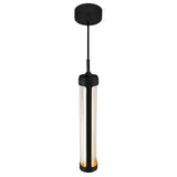 1343P3-101-C Neva 3 in LED Integrated Black Pendant