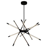 1375P31-6-101 Oskil LED Integrated Chandelier With Black Finish