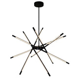 1375P43-6-101 Oskil LED Integrated Chandelier With Black Finish